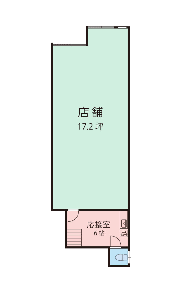 仕切りがあるので間取りは若干異なります